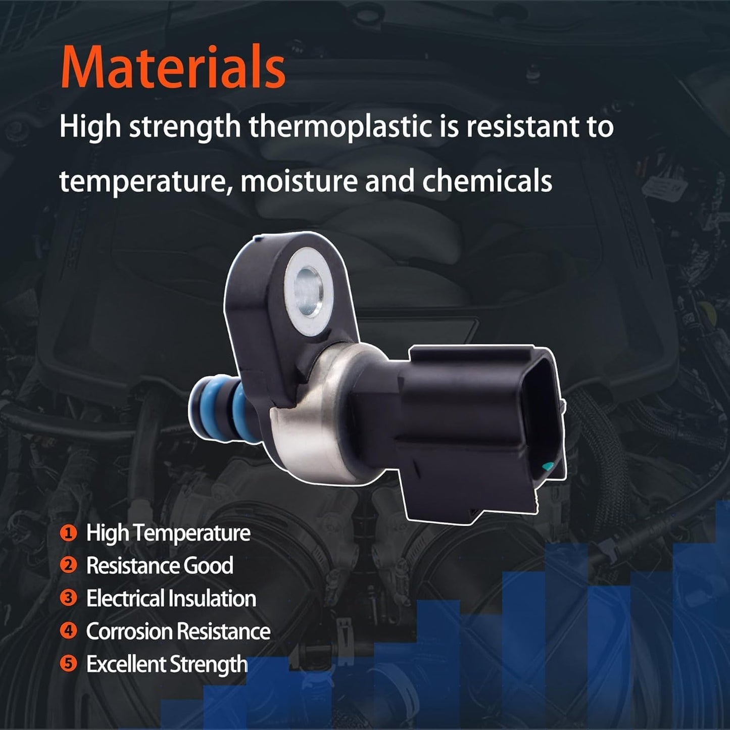 HiSport 4799758 Transmission Governor Pressure Sensor - Compatible with Dodge Jeep Chrysler Ram Mitsubishi 1999-2021 - Replaces 4799758AB 4799758AD 4799758AF 5016222AA