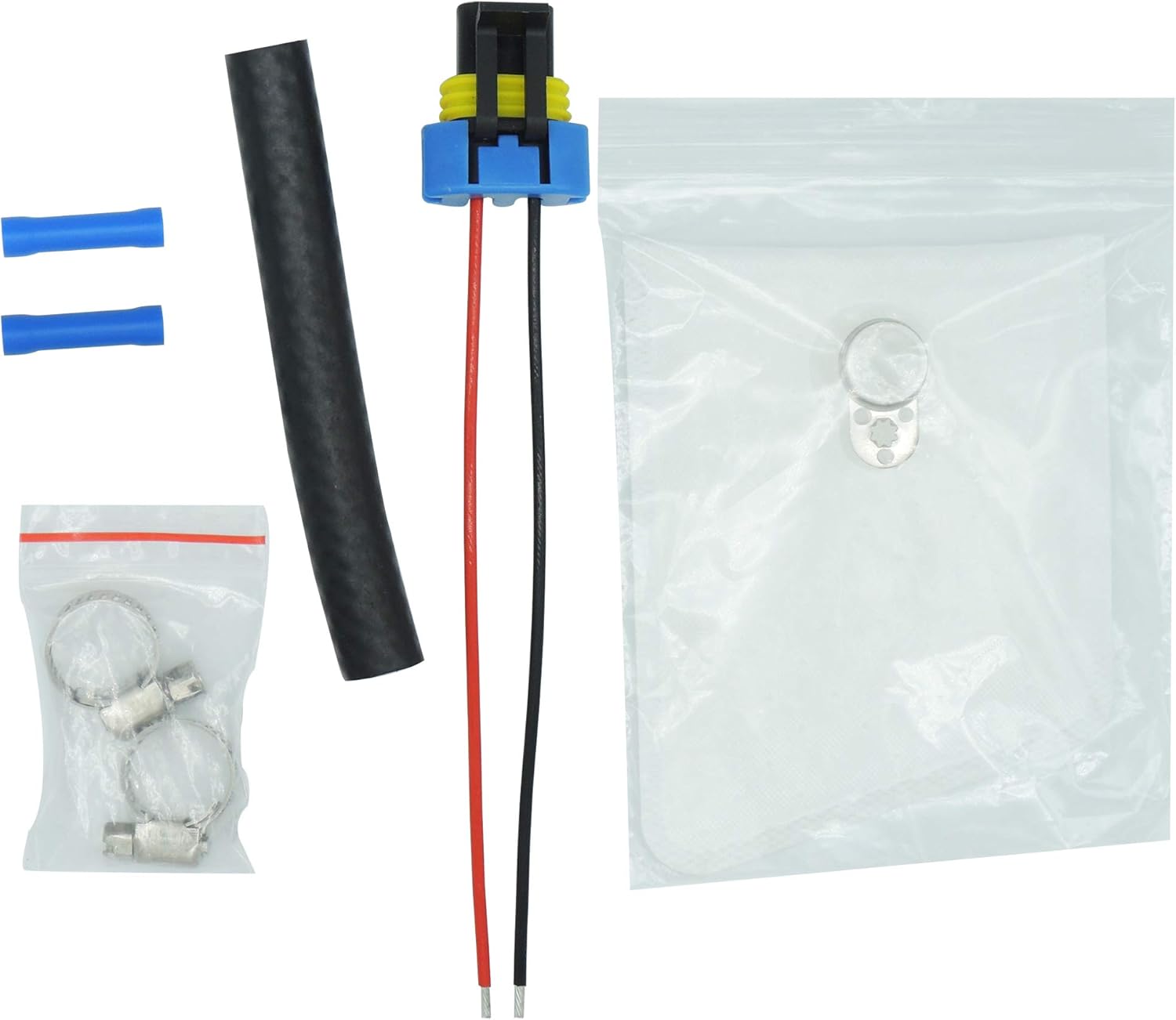 HiSport Fuel Pump Replacement Installation Kit Compatible with F90000267 F90000274 F90000285 Replaces 400-0085, Includes Strainer/Filter, Fuel Hose, Pigtail Wire Harness, Clamps Connector