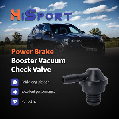 HiSport Power Brake Booster Vacuum Check Valve 34331161300 - Compatible with BMW M3 X5 525i 530i 540i Z8 740i 740iL 750iL 323Ci 323i 328Ci 328i 528i 318ti 318i Z3 318is 1992-2006 - Replace 030103175B