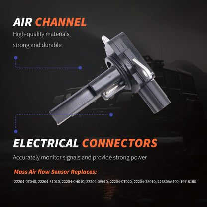 HiSport Mass Air Flow Sensor - Compatible with Lexus Scion Toyota Replaces 22204-0T040 22204-31010 22204-0H010