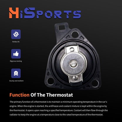HiSport Engine Coolant Thermostat Housing Assembly - Compatible with Acura TSX 2009-2014 | Honda Crosstour 2013-2015 Accord 2003-2012 Element 2003-2011 - Replace 19301RAAA02