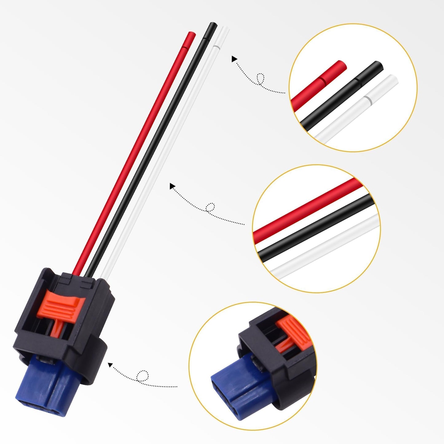 HiSport BU2Z14S411ARA Camshaft Position Sensor Connector Compatible with Audi, BMW, Cadillac, Chevrolet, Dodge, Fiat, Ford, Freightliner, Genesis, GMC, Hyundai, Jaguar, Kia, Land Rover, Lincoln, Benz