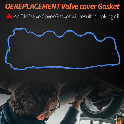 HiSport Valve Cover Gasket Set Kit - Compatible with Avanti Ford Explorer Explorer Sport Trac F-150 Mustang Expedition F-250 F-350 Super Duty Lincoln Navigator Mark LT 4.6L 5.4L - Replace VS50687R