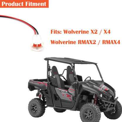 HiSport Compatible with Yamaha Wolverine - Accessory Power Lead Kit B4J-H25B0-V0-00 RMAX 850 X2 X4 RMAX2 RMAX4 YXE70£¨2 PACK£©