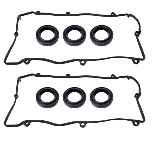 HiSport Valve Cover Gasket Set - Compatible with Hyundai Santa Fe Sonata Tiburon Tucson Compatible with Kia Optima Sportage 2.7L 2003-2010 - Replace VS50641R
