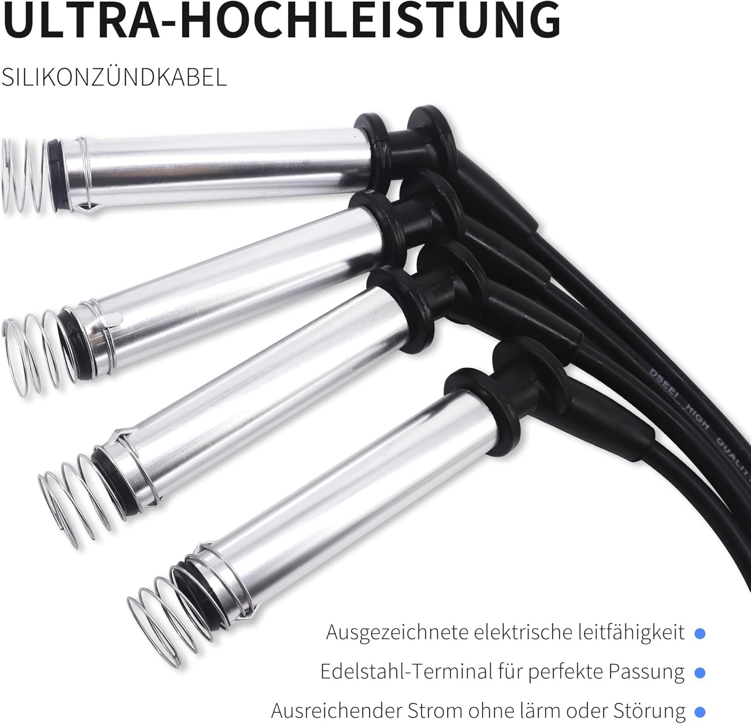 HISports 4 x Zündleitungssatz zündkabelsatz 90486611 Zündkabel Kompatibel mit Astra Combo Kasten/MPV Vectra A 86 87 Vectra A CC 88 89