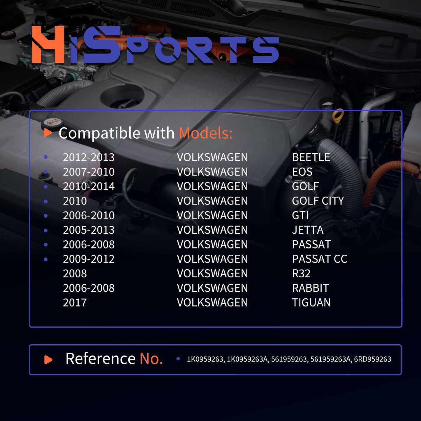 HiSport HVAC Blower Motor Resistor - Compatible with Volkswagen Jetta 2005-2014 Passat 2006-2010 Tiguan 2009-2017 Beetle Golf CC Eos GTI R32 Rabbit Replace 1K0959263A