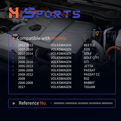 HiSport HVAC Blower Motor Resistor - Compatible with Volkswagen Jetta 2005-2014 Passat 2006-2010 Tiguan 2009-2017 Beetle Golf CC Eos GTI R32 Rabbit Replace 1K0959263A