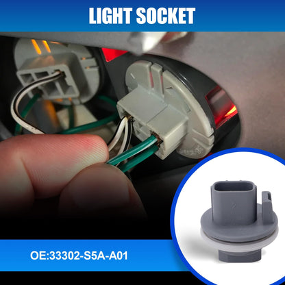 HiSport 2PCS 33302-S5A-A01 Turn Signal Light Bulb Sockets Compatible with Acura RDX TL TSX, Honda Civic 2001-2003, CR-V 2002-2004, 2012-2016, Crosstour 2010-2015, Element 2003-2008, Odyssey 2005-2010