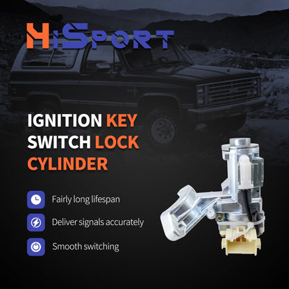 HiSport Ignition Lock Cylinder Switch W/Key 45020-06-4 45020064 Compatible with Toyota Camry 2002 2003 2004 2005 2006 No Chip