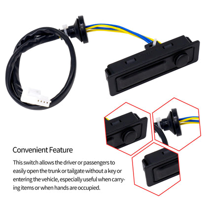 HiSport 25380-1AA0A Tailgate Release Button Trunk Switch - Compatible with Nissan Murano 2008 2009 2010 2011 2012 2013 2014