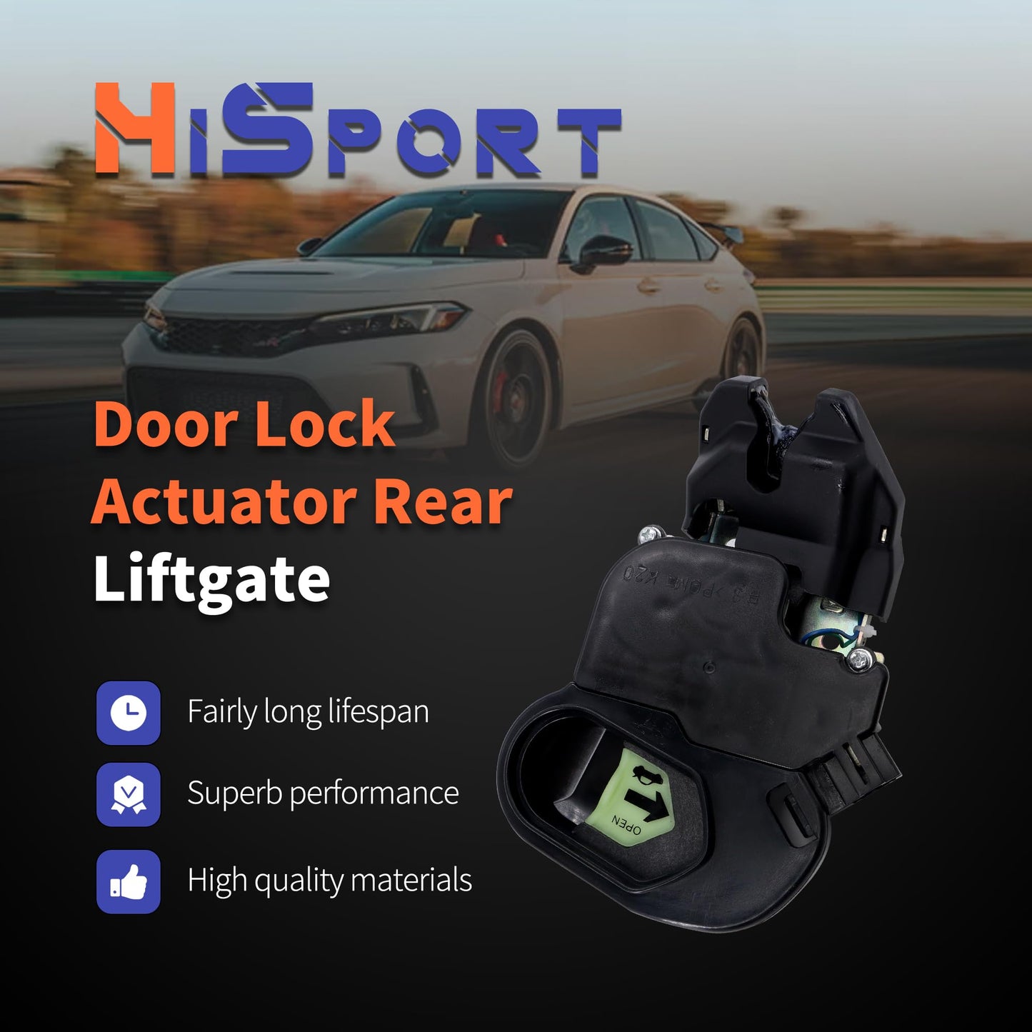 HiSport 74851SNAA22 Door Lock Actuator Rear Liftgate - Tailgate Latch Assembly Compatible with Honda Civic 2006 2007 2008 2009 2010 2011