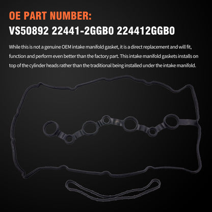 HiSport Engine Valve Cover Gasket Set - Compatible with Hyundai Santa Fe Sport Sonata Tucson Compatible with Kia Optima Sorento 2.0L 2.4L 2016-2020 - Replace VS50892