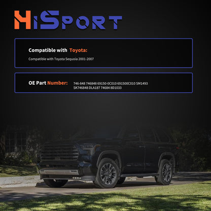 HiSport 746-848 Rear Liftgate Actuator - Compatible with Toyota Sequoia 2001 2002 2003 2004 2005 2006 2007 - Replace 69150-0C010