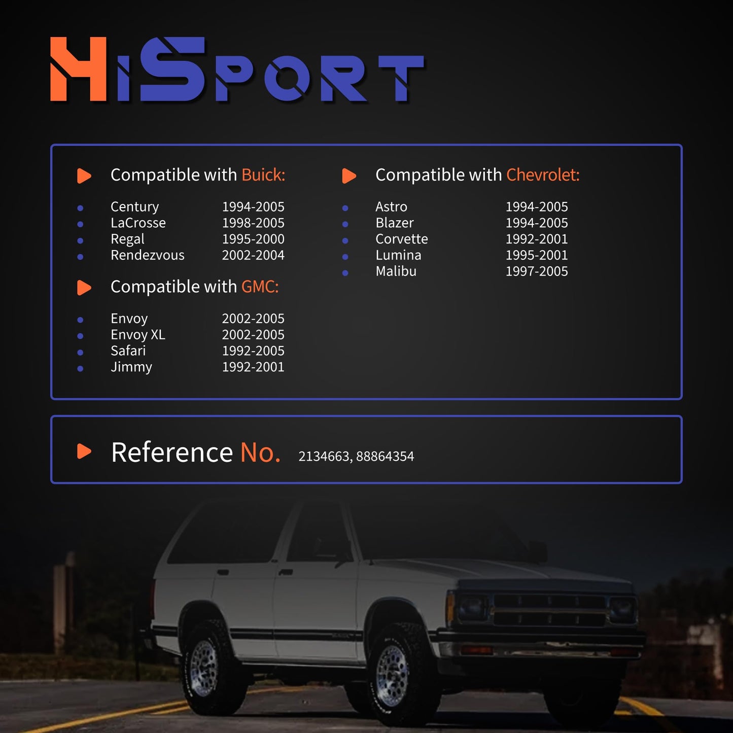 HiSport 213-4663 Engine Intake Manifold Temperature Sensor - Compatible with Buick Century LaCrosse Chevrolet Astro Blazer GMC Envoy Safari Replaces 2134663 88864354