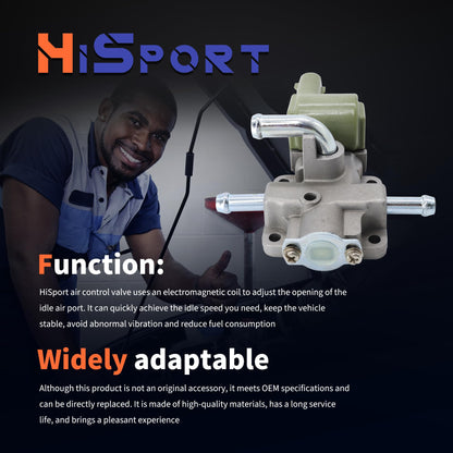 HiSport Idle Air Control Valve with Gasket 22270-62050 Compatible with Toyota Tundra 2000-2003,T100 1997-1998,Tacoma 1997-2004, 4Runner 1996-2000 3.4L V6 Only Fit Manual Transmission