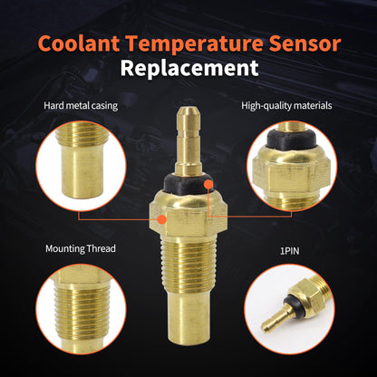 HiSport Engine Coolant Temperature Sensor - Compatible with Honda Accord CR-V Acura GEO Daihatsu Isuzu Pontiac Suzuki Temp Sensor Replace 37750-PH2-014