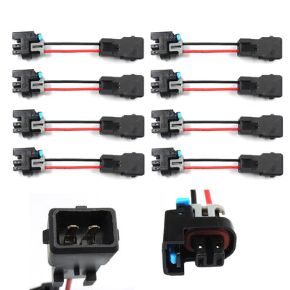 HiSport Injector PnP Adaptors Plugs Compatible with LQ4 LQ9 4.8 5.3 6.0 Injectors into LS1 LT1 EV1 wiring Harness Connectors 8Pcs Replace 17113553 25317628