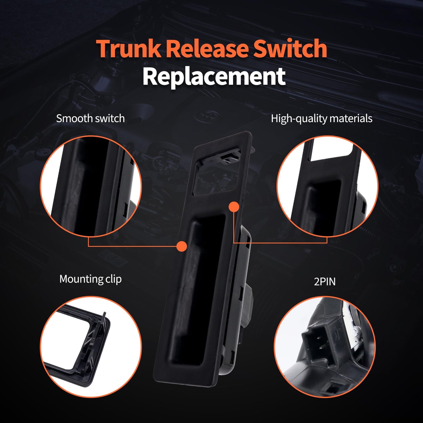 HiSport Tailgate Trunk lid Button Switch Tailgate Door Lock Switch - Compatible with BMW Replaces 51247368753