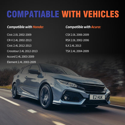 HiSport Engine Valve Cover Gasket Set VS50627R - Compatible with Acura CSX RSX ILX TSX Compatible with Honda Civic CR-V Crosstour Accord Element 2002-2013 2.0L 2.4L