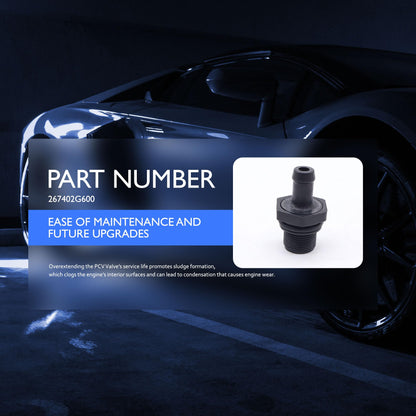 HiSport PCV Valve - Compatible with Hyundai 2013-2018 Santa Fe Sport 2010-2012 Santa Fe 2009-2010 Sonata Compatible with Kia 2011-2015 Optima 2011-2015 Sorento - Replace 267402G600