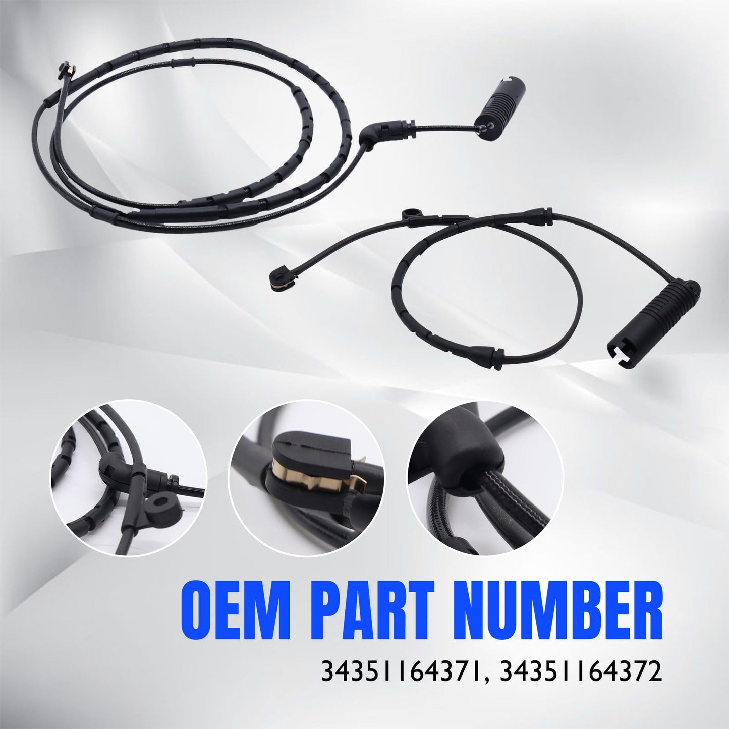 HiSport Front and Rear Brake Pads Sensor - Compatible with BMW 323Ci 2000 323i 1999-2000 325Ci 2001-2006 325i 2001-2005 328Ci 2000 328i 1999-2000 - Replace 34351164371 34351164372