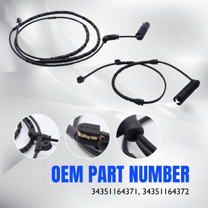 HiSport Front and Rear Brake Pads Sensor - Compatible with BMW 323Ci 2000 323i 1999-2000 325Ci 2001-2006 325i 2001-2005 328Ci 2000 328i 1999-2000 - Replace 34351164371 34351164372