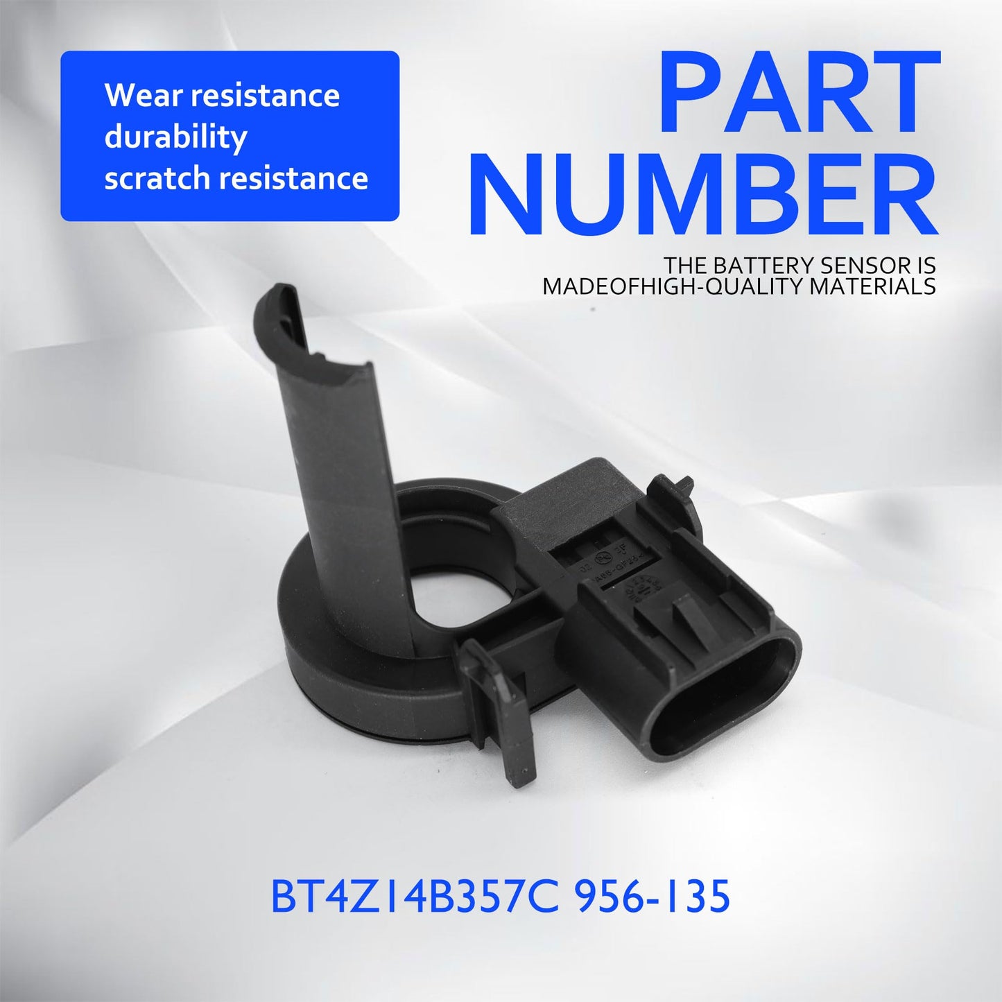 HiSport Battery Current Sensor - Compatible with Ford Explorer F-150 Edge Police Interceptor Sedan Taurus Fusion Expedition Mustang Lincoln MKX MKS MKZ 2011-2020 - Replace BT4Z14B357C 956-135
