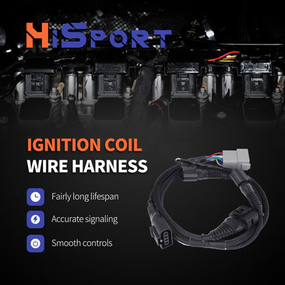 HiSport Ignition Coil Wiring Harness Loom Compatible with Audi A4 TT Quattro Replacement for Volkswagen Beetle Golf Jetta Passat 06B998018T 0347010004