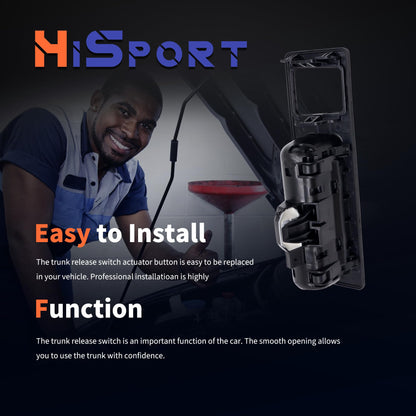HiSport Tailgate Trunk lid Button Switch Tailgate Door Lock Switch - Compatible with BMW Replaces 51247368753