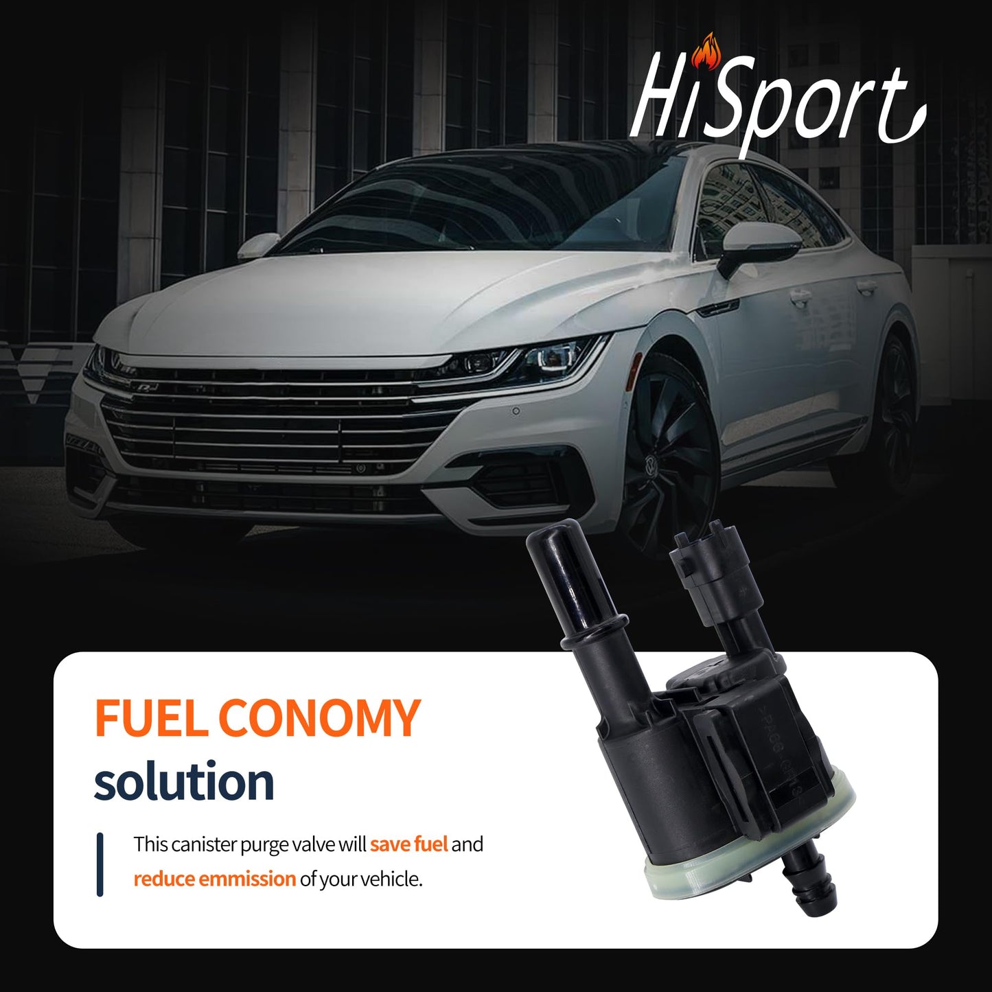 Hisport 911-410 Vapor Canister Purge Valve - Compatible with CHRYSLER DODGE JEEP RAM - Replaces 4627694AA 4627694AB