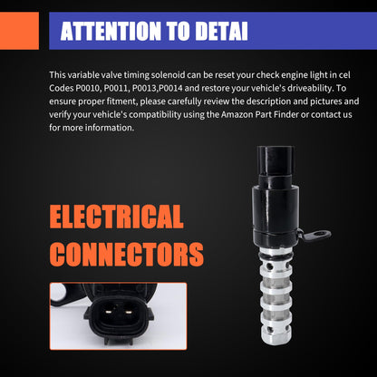 HiSport 918-024 Intake & Exhaust Engine Variable Valve Timing VVT Solenoid Compatible with Hyundai & Kia L4 1.6L - Elantra, Accent, Kona, Sonata, Tucson, Forte, Optima, Rio, Seltos, Soul