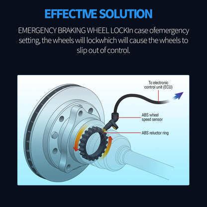 HiSport XR822753 ABS Wheel Speed Sensor Compatible with Jaguar S-Type 2003-2008, Super V8 2005-2009, Vanden plas, XJ8, XJR 2004-2009, XK 2007-2009, XK8 2003-2006, XKR 2003-2009 Replace ALS524