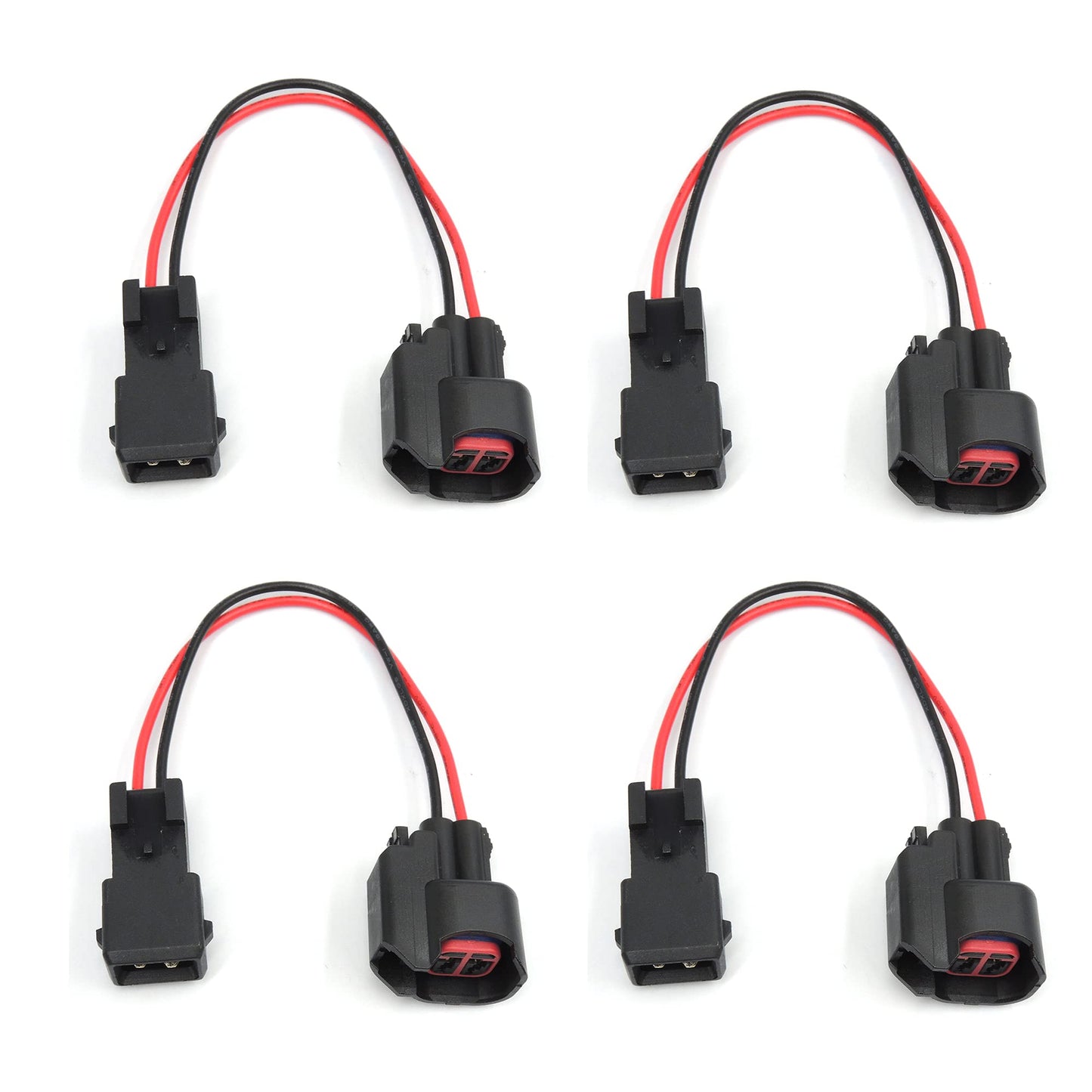 HiSport Injector Adaptors Plugs Connectors EV6 to EV1 Harness PnP Adapter Wiring Harness for Fuel Injector adapter 4Pcs