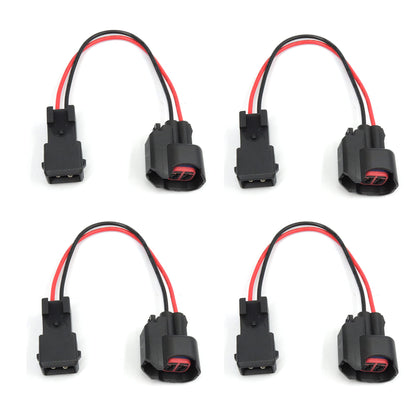 HiSport Injector Adaptors Plugs Connectors EV6 to EV1 Harness PnP Adapter Wiring Harness for Fuel Injector adapter 4Pcs
