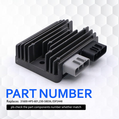 HiSport 31600-HP5-601 Voltage Regulator Rectifier Compatible with Honda Big Red 700 MUV700 Rancher 420 TRX420FA TRX420FE TRX420FM TRX420FPA TRX420FPE TRX420FPM TRX420TE TRX420TM 2007-2013