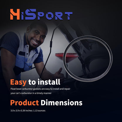 HiSport Carburetor Float Bowl Gasket - Replaces 631028 631028A 20 Pieces