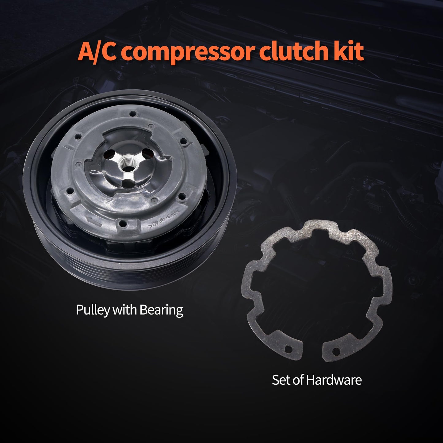 HiSport Air Conditioner AC Compressor Clutch Kit Replacement for BMW 325i, 325xi, 328i, 328i xDrive, 328xi, 330Ci, 330i, 330xi, 525i, 525xi, 528i, 528i xDrive, 528xi, 530i, 530xi, 128i, M3, M5, Z4