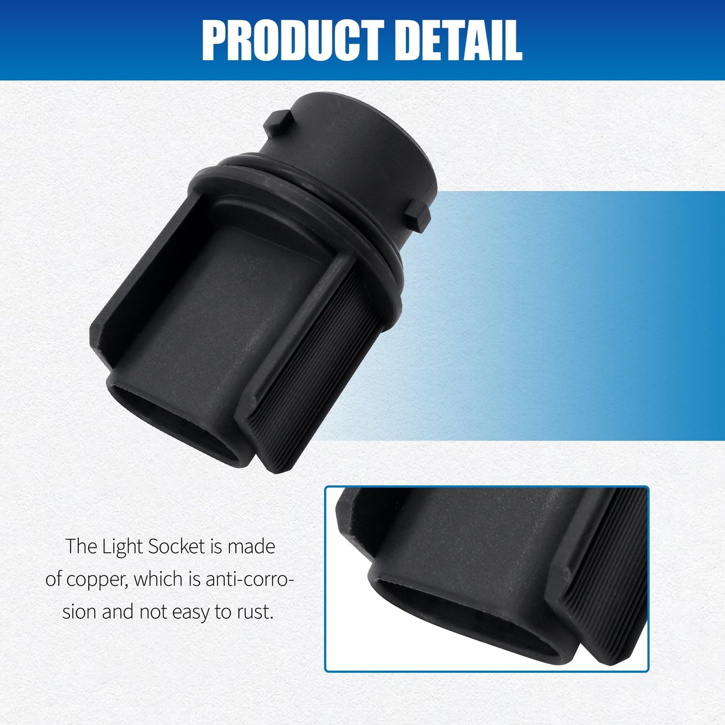 HiSport 2PCS 224-394-025 Front Turn Signal Bulb Socket for HAL 3157NA 4157NA Compatible with Freightliner Cascadia M2, Columbia Headlight Light Lamp Connector Plug Replace 224-394-045