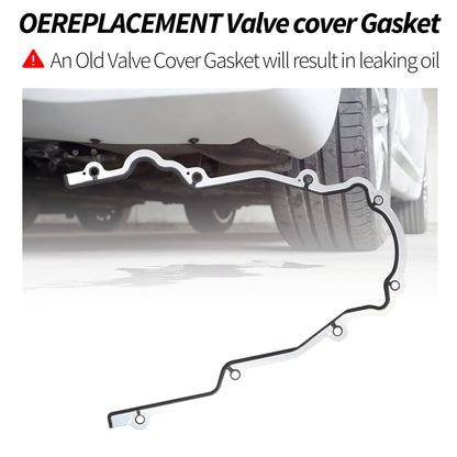HiSport TCS45993 Engine Timing Cover Gasket Set with Water Pump Gaskets & Main Seal - Compatible with LS,LS1,LS6,LS2,LS3,LQ9,LQ4 4.8L, 5.3L, 5.7L, 6.0L, 6.2L Engines - Replacement 12633904