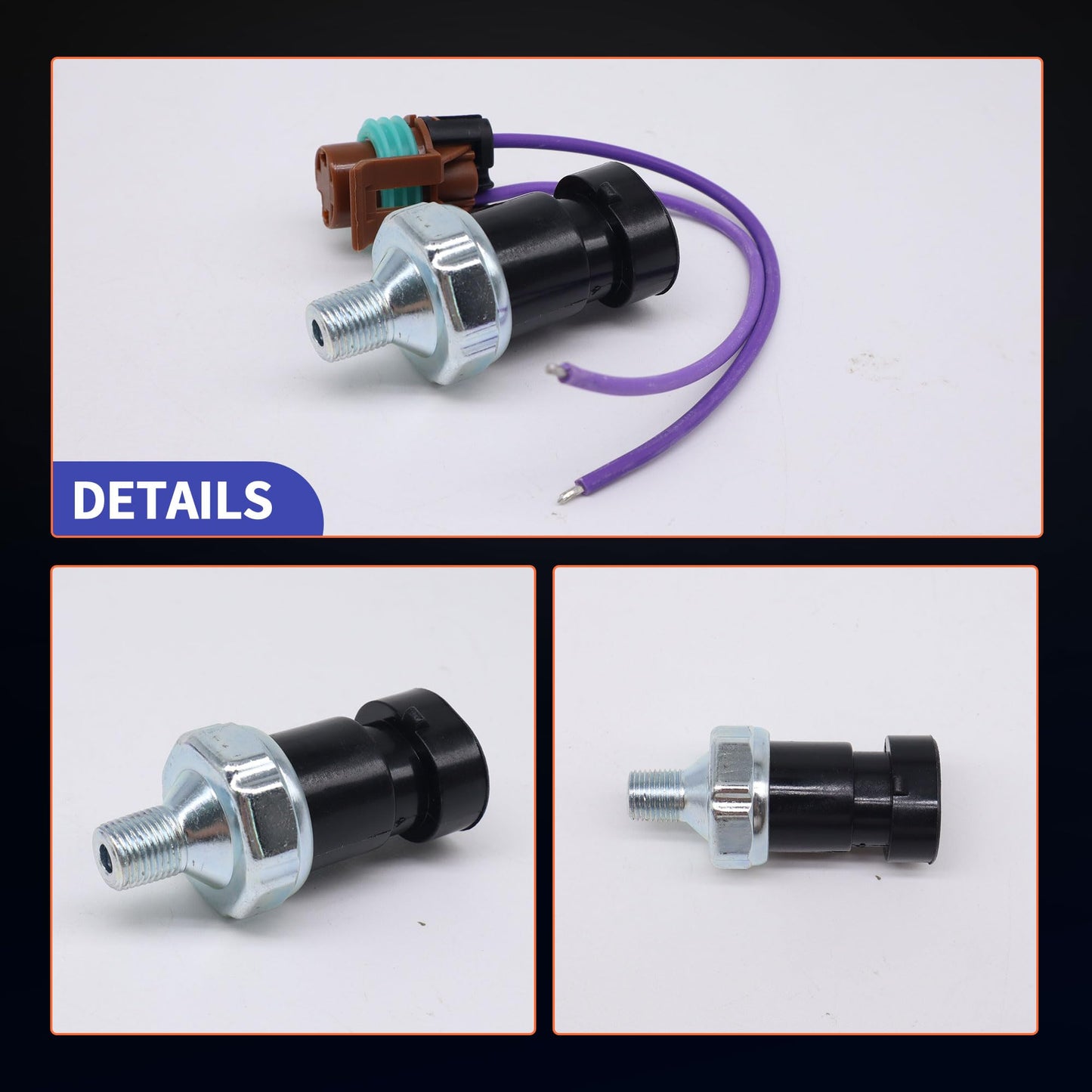 HiSport 87-864252A01 Oil Pressure Sensor Fuel Pump Pressure Shut Sensor - Compatible with 1992-1998 4.3L 5.0L 5.7L Mercruiser Quicksilver Engines - Replace 87-805024 87-8M0070108 87-864252