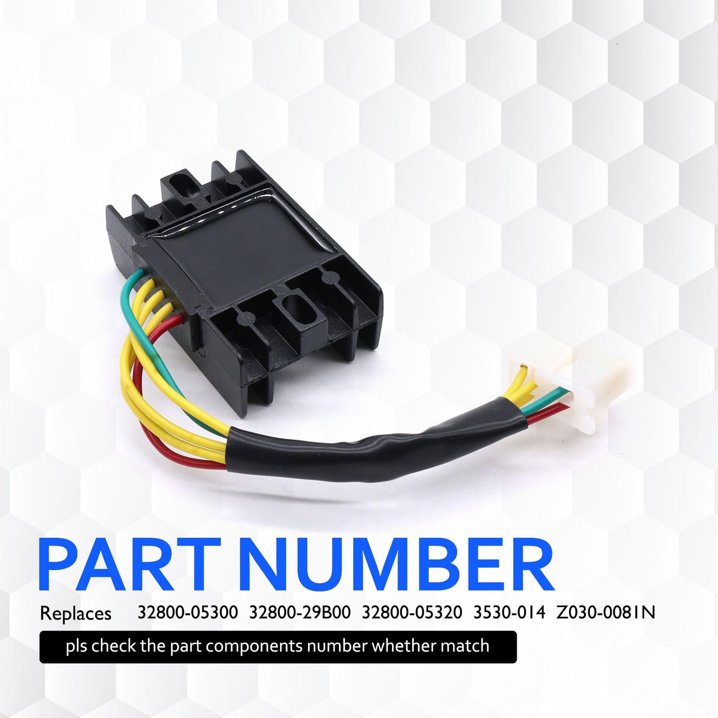 HiSport 32800-05300 Voltage Regulator Rectifier Compatible with Arctic cat 250 2x4 1999, 2000, 2001, 2002, 2003 4x4 2001, 2002, 2003 300 2x4 1998, 1999, 2000, 2001 4x4 1998, 1999, 2000, 2001