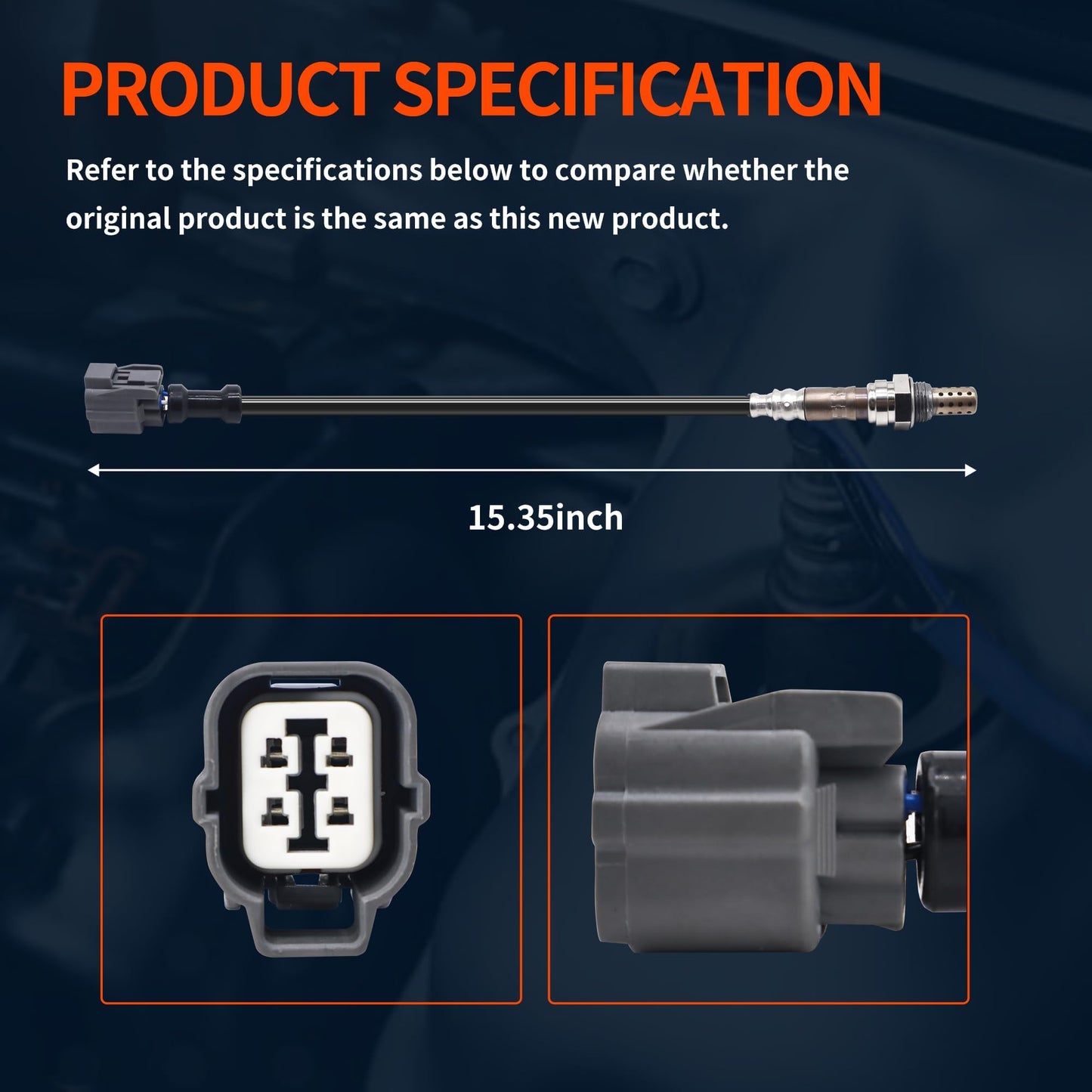 HiSport 36532PZAA01 Heated O2 Oxygen Sensor Compatible with Acura EL 1999-2000, Honda Civic 1999, 2000, 2001, 2002-2005 Element 2003, 2004, 2005, 2006, 2007, 2008, 2009, 2010, 2011 Insight 2002-2006