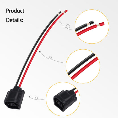 HiSport LED Foglight Harness Repair Connector Plug Pigtail Compatible with Honda Accord 2016 2017