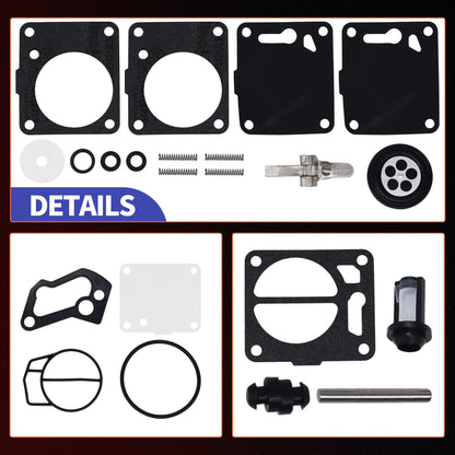 HiSport Carb Carburetor Repair Kits Compatible with Yamaha VXR Wave Blaster Wave Raider XL700 XL760, Replacement for all 38/40/44/46mm Super BNI Carbs, Pack of 2