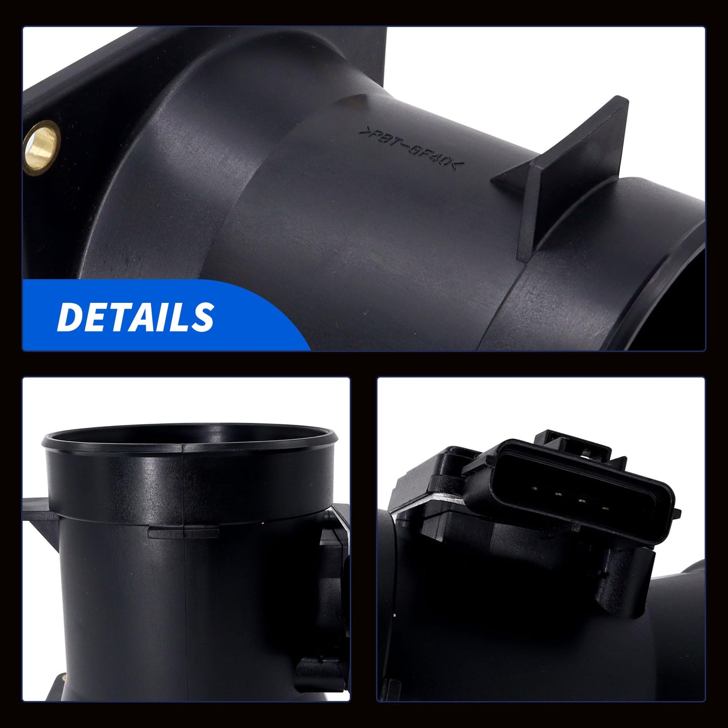 HiSport Mass Air Flow Sensor - Compatible with Ford F-150 F-250 1998-2003 F-350 F-450 F-550 Super Duty 1999-2001 Lincoln Replaces F8DZ-12B579-BA F8DZ12B579BA XL3Z-12B579-BBRM XL3Z12B579BBRM