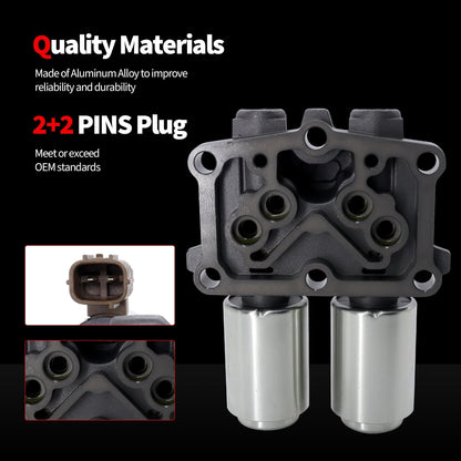 HiSport Transmission at Clutch Dual Linear Shift Solenoid Valve Compatible with 2006 2007 2008 2009 2010 2011 Honda Civic Replacement for OEM 28260-RPC-004, 28250-RPC-003,28260RPC004,28250RPC003