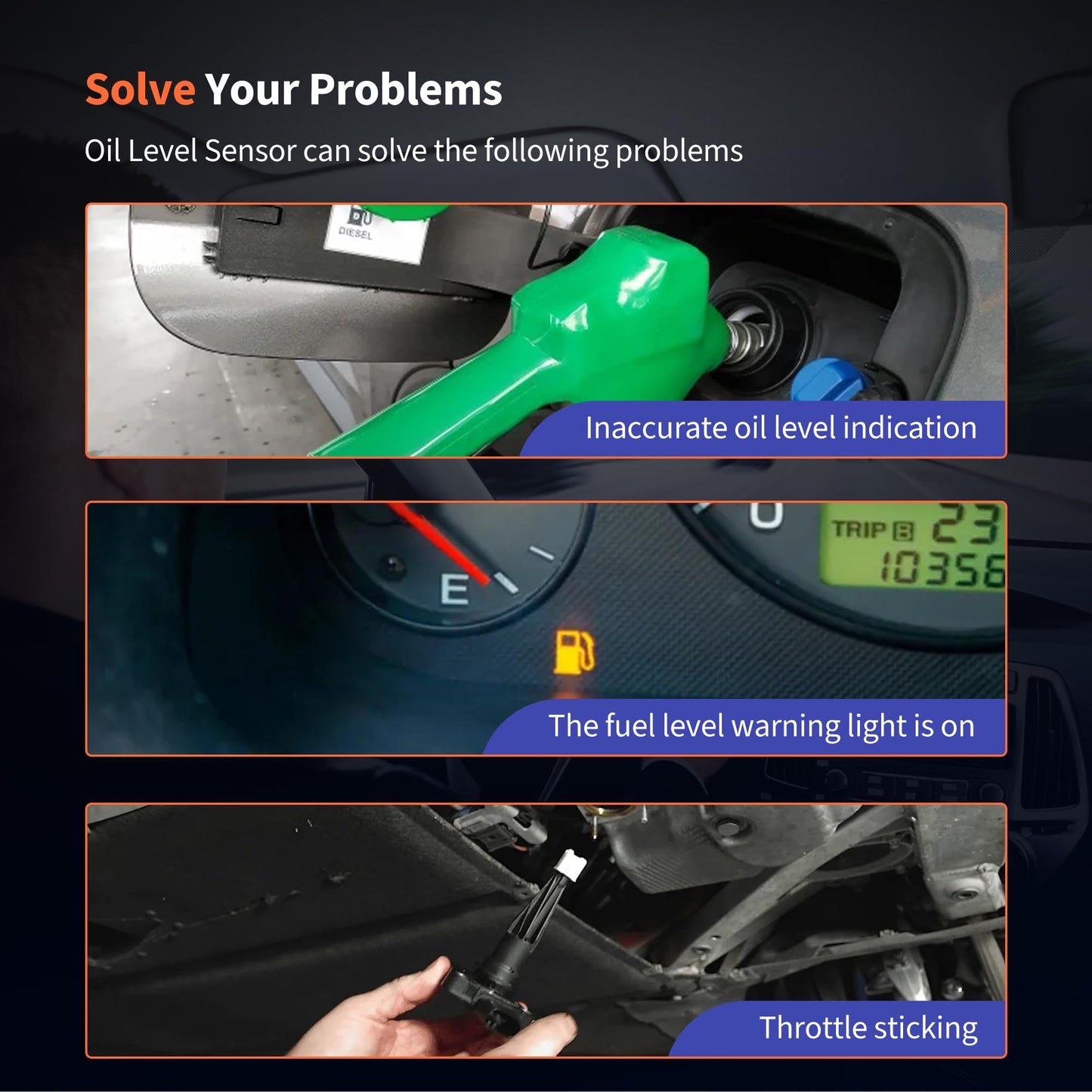 HiSport Engine Oil Level Sensor 03F907660D 03F907660E Compatible with Audi A3 A4 A5 A6 A8 Q3 S3 S8 Tt, Replacement for Volkswagen Arteon Atlas Beetle Golf Gti Jetta Passat Tiguan