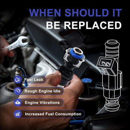 HiSport Fuel Injectors 17113553 Compatible with GMC Yukon XL Sierra 1500 2500 3500,Replacement for Chevy Tahoe Express Suburban Silverado,Cadi Escalade V8 4.8L 5.3L 6.0L 2001-07 17113553 1 PC