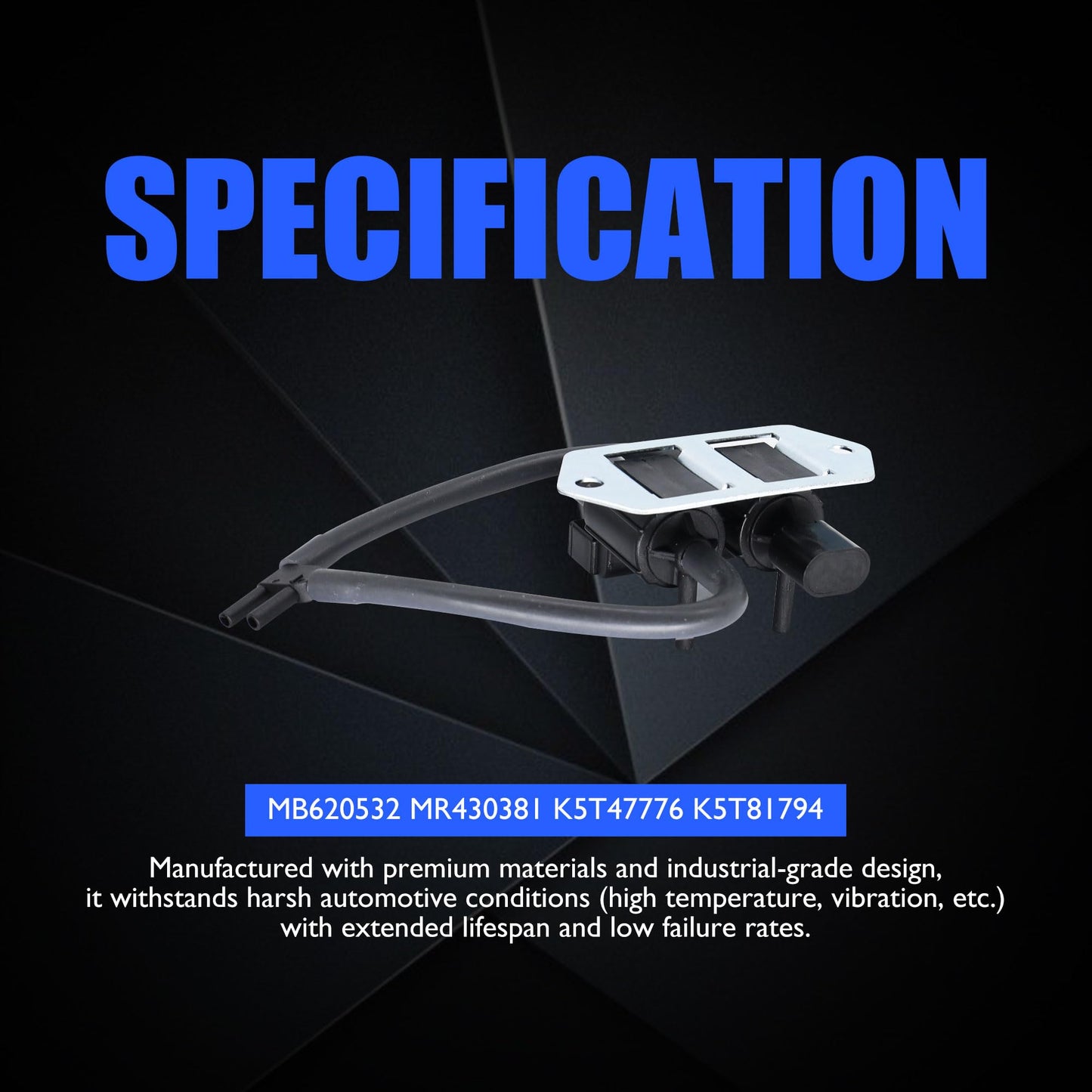 HiSport Vacuum Control Switch Solenoid Valve - Compatible with Mitsubishi Pajero L200 L300 1994-2007 Montero 2001-2006 - Replace MB620532 MR430381 K5T47776 K5T81794